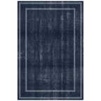Parlour2 Modern Minimalist Border Indigo Blue Chalk Washable Indoor Outdoor Entryway Rug - RugzellaDigital Print RugRugzellaRugzellaBBB403-RECT-24x47-60x120cmRGZLLA116801Rectangle2' x 3'11" (60x120 cm)RECTANGLE | HERO | Parlour2 rectangle