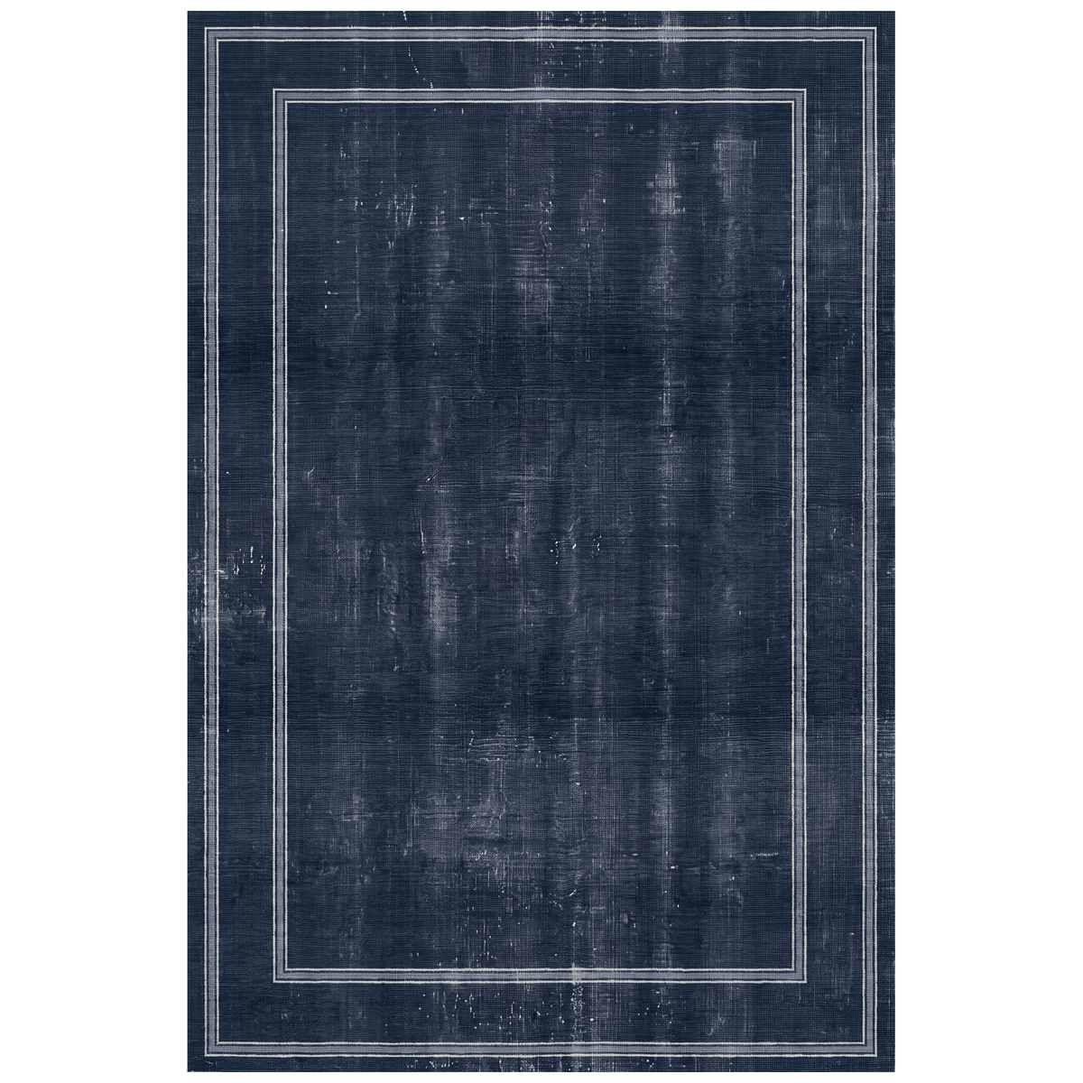 Parlour2 Modern Minimalist Border Indigo Blue Chalk Washable Indoor Outdoor Entryway Rug - RugzellaDigital Print RugRugzellaRugzellaBBB403-RECT-24x47-60x120cmRGZLLA116801Rectangle2' x 3'11" (60x120 cm)RECTANGLE | HERO | Parlour2 rectangle
