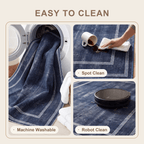 Parlour2 Modern Minimalist Border Indigo Blue Chalk Washable Indoor Outdoor Entryway Rug - RugzellaDigital Print RugRugzellaRugzellaBBB403-RECT-24x47-60x120cmRGZLLA116801Rectangle2' x 3'11" (60x120 cm)SHARED | Parlour2 feature clean