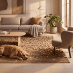Peatland Modern Speckled Mosaic Dot Bronze Umber Wheat Washable Indoor Outdoor Entryway Rug - RugzellaDigital Print RugRugzellaRugzellaBBB464-RECT-24x47-60x120cmRGZLLA139581Rectangle2' x 3'11" (60x120 cm)RECTANGLE | Peatland rectangle livingroom