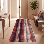 Plateau2 Modern Abstract Watercolor Distressed Ember Rust Ivory Washable Indoor Outdoor Rug - RugzellaDigital Print RugRugzellaRugzellaBBB437-RECT-24x47-60x120cmRGZLLA99381Rectangle2' x 3'11" (60x120 cm)RUNNER | Plateau2 runner entryway