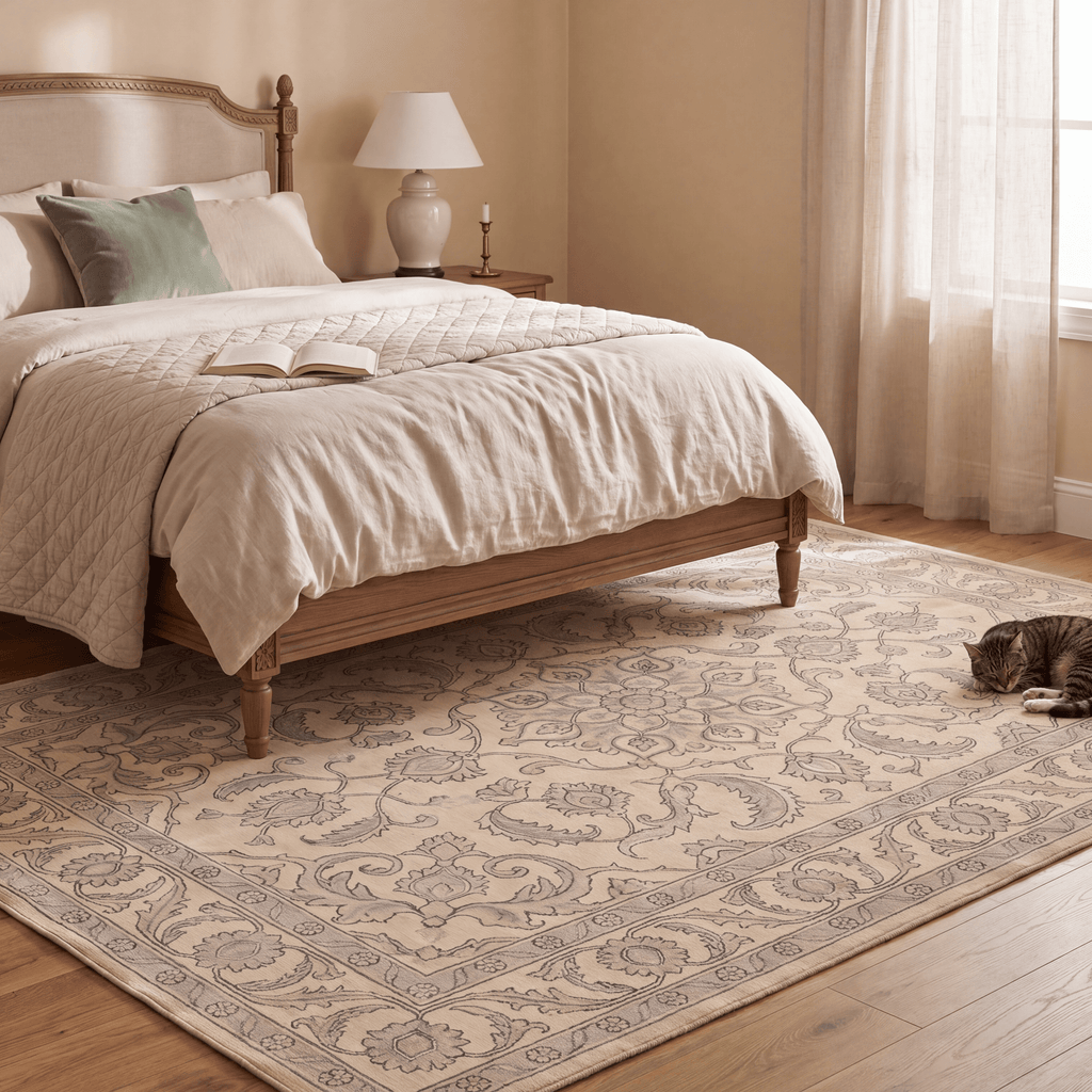 Ravine2 Traditional Overdyed Distressed Medallion Beige Grey Blush Washable Indoor Outdoor Rug - RugzellaDigital Print RugRugzellaRugzellaBBB439-RECT-24x47-60x120cmRGZLLA100051Rectangle2' x 3'11" (60x120 cm)RECTANGLE | Ravine2 rectangle bedroom