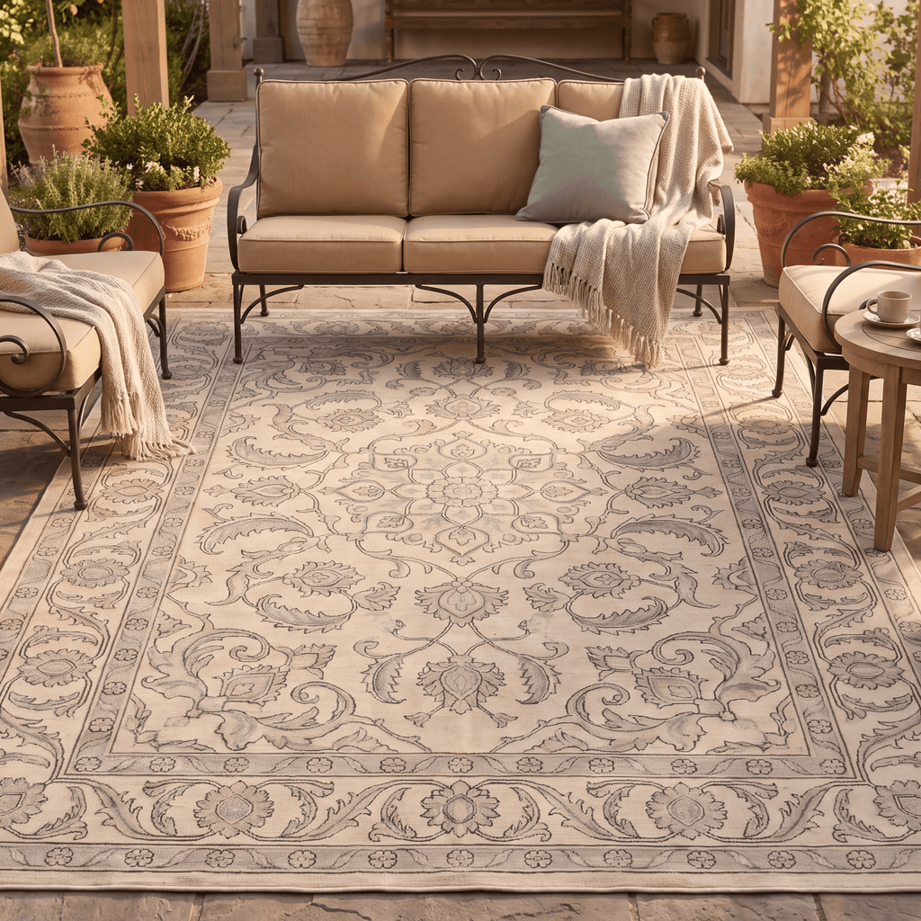 Ravine2 Traditional Overdyed Distressed Medallion Beige Grey Blush Washable Indoor Outdoor Rug - RugzellaDigital Print RugRugzellaRugzellaBBB439-RECT-24x47-60x120cmRGZLLA100051Rectangle2' x 3'11" (60x120 cm)RECTANGLE | Ravine2 rectangle outdoor