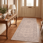 Ravine2 Traditional Overdyed Distressed Medallion Beige Grey Blush Washable Indoor Outdoor Rug - RugzellaDigital Print RugRugzellaRugzellaBBB439-RECT-24x47-60x120cmRGZLLA100051Rectangle2' x 3'11" (60x120 cm)RUNNER | Ravine2 runner entryway