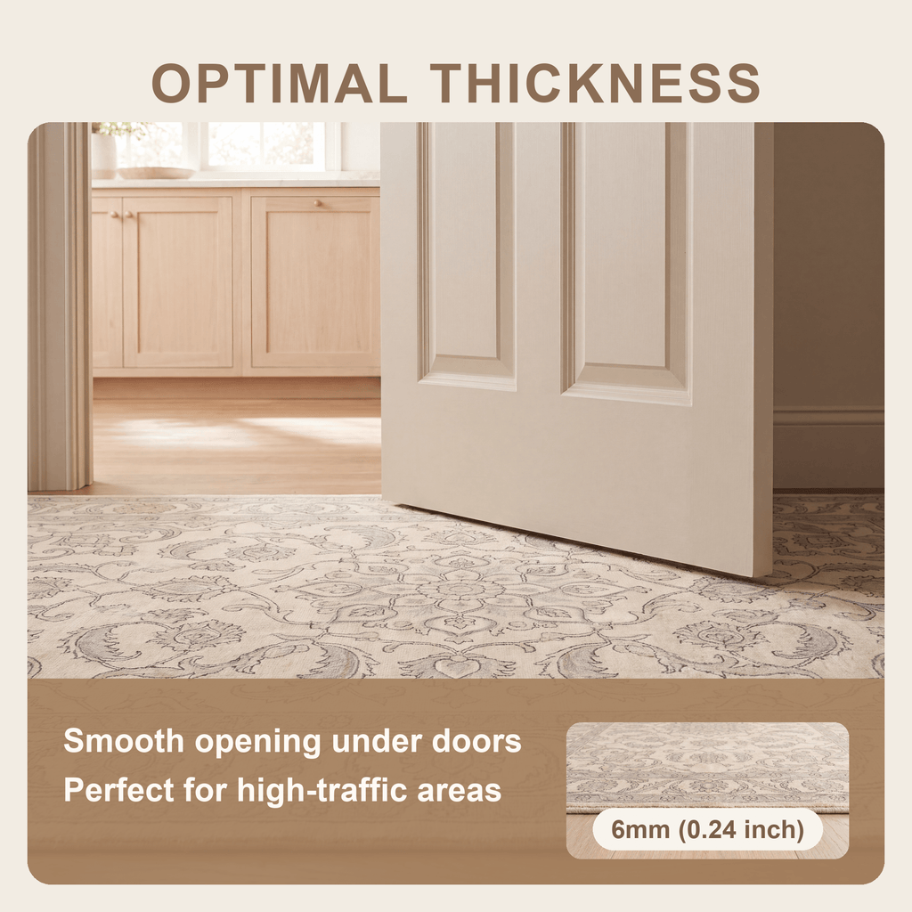 Ravine2 Traditional Overdyed Distressed Medallion Beige Grey Blush Washable Indoor Outdoor Rug - RugzellaDigital Print RugRugzellaRugzellaBBB439-RECT-24x47-60x120cmRGZLLA100051Rectangle2' x 3'11" (60x120 cm)SHARED | Ravine2 feature thickness