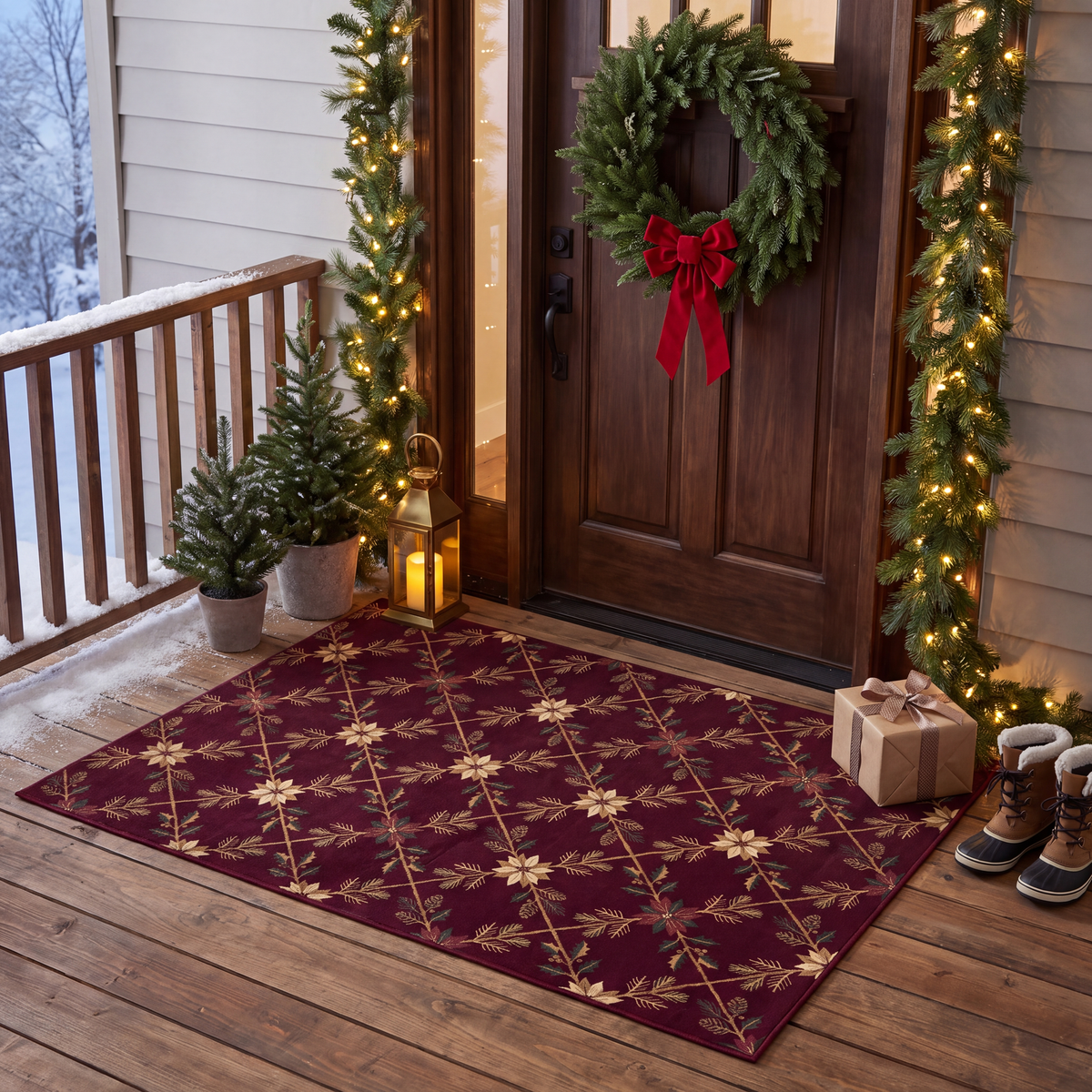 RECTANGLE | Milas rectangle entryway christmas