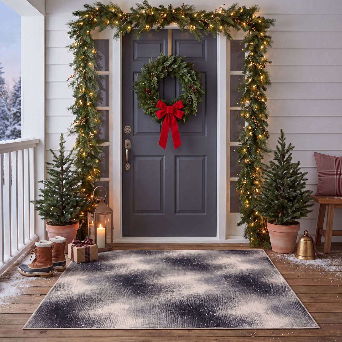 RECTANGLE | Shopfront rectangle entryway christmas