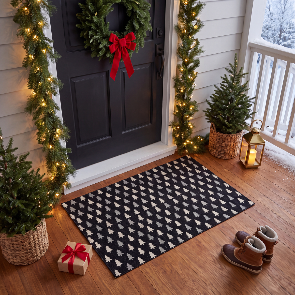 RECTANGLE | Oriel rectangle entryway christmas