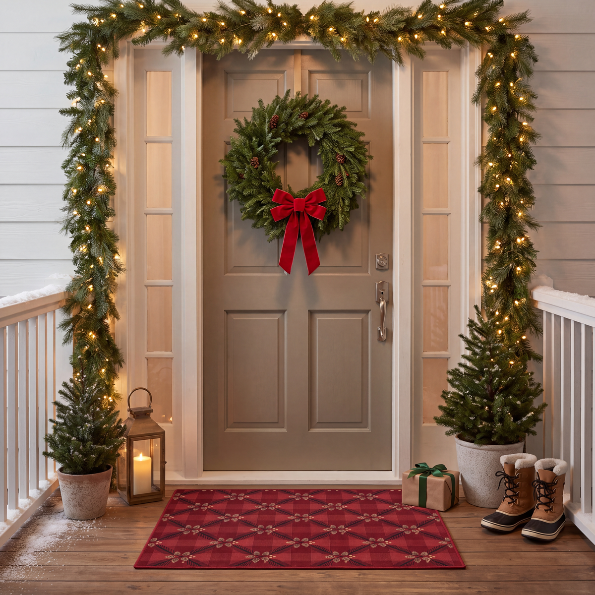RECTANGLE | Mullion rectangle entryway christmas
