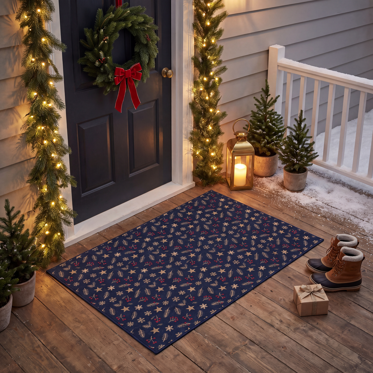 RECTANGLE | Dilek rectangle entryway christmas