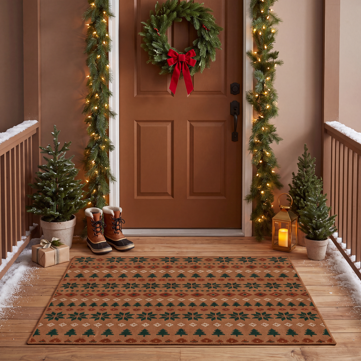 RECTANGLE | Buldan rectangle entryway christmas