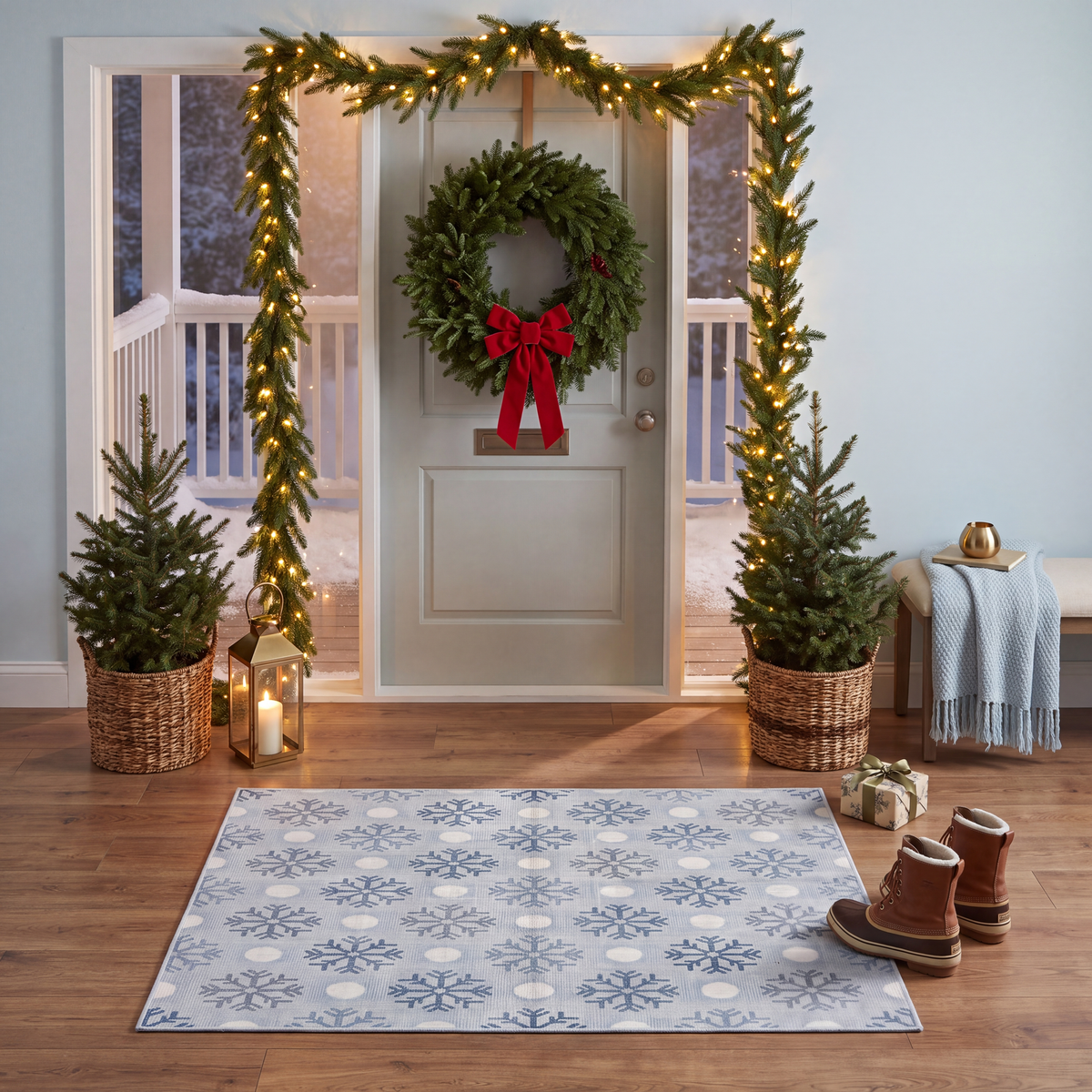 RECTANGLE | Saros rectangle entryway christmas