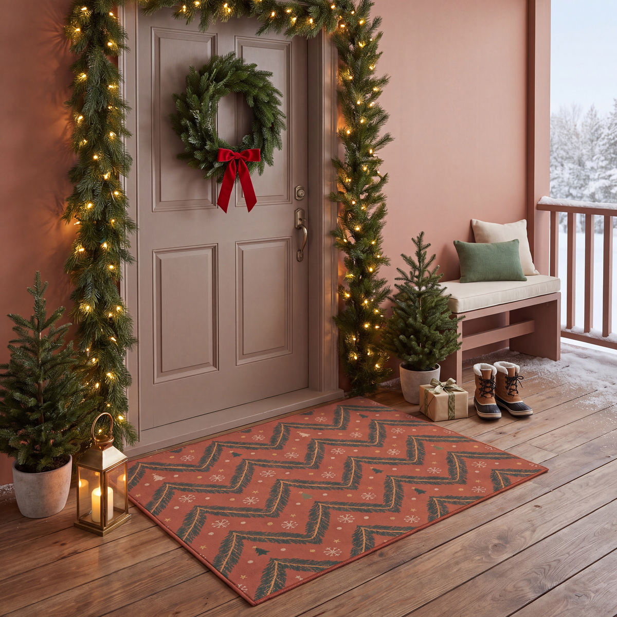 RECTANGLE | Nazilli rectangle entryway christmas