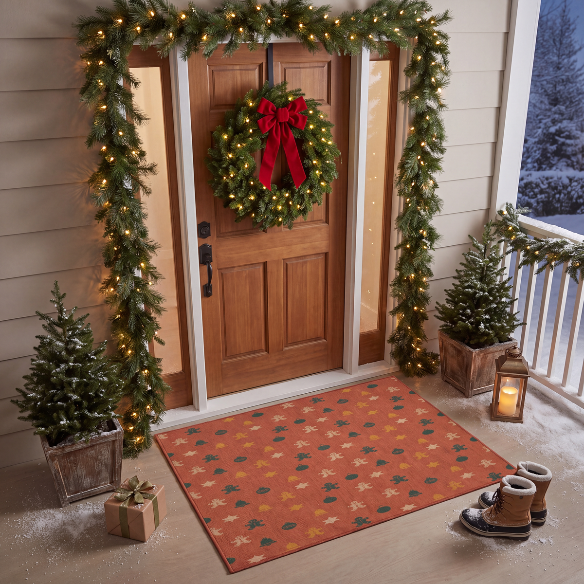 RECTANGLE | Fatsa rectangle entryway christmas