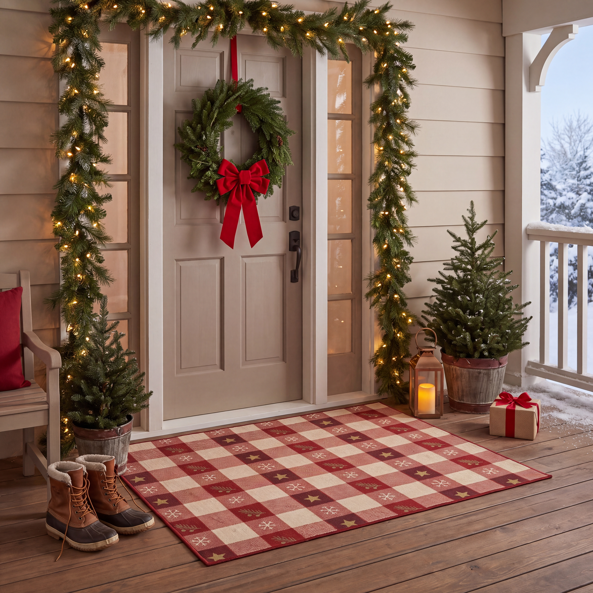 RECTANGLE | Pamukova rectangle entryway christmas