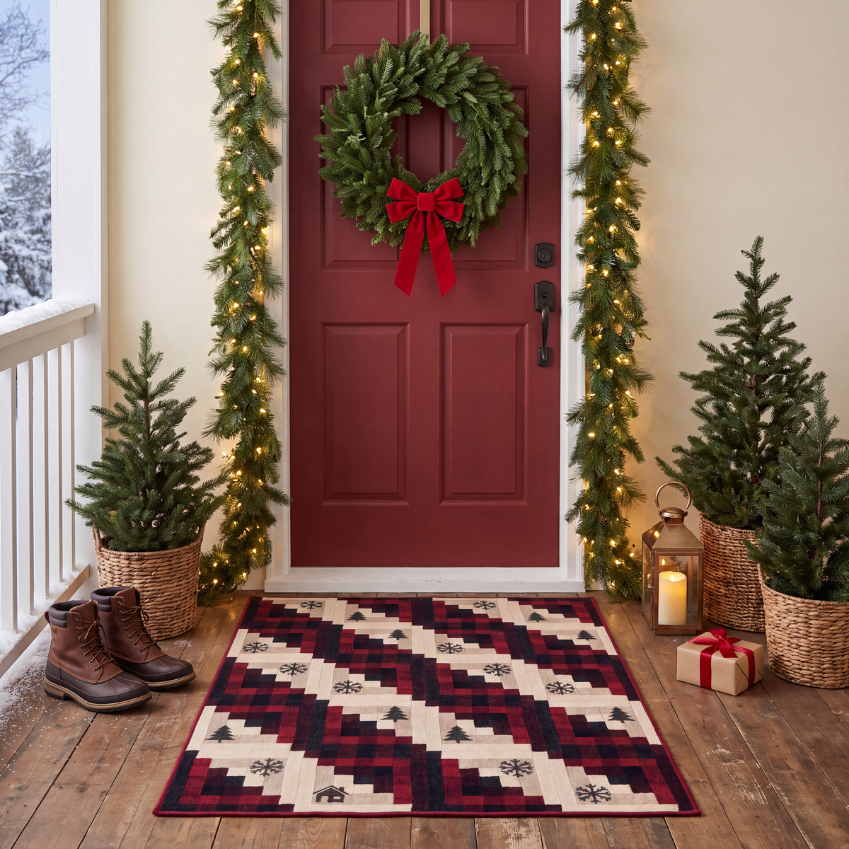 RECTANGLE | Snelston rectangle entryway christmas