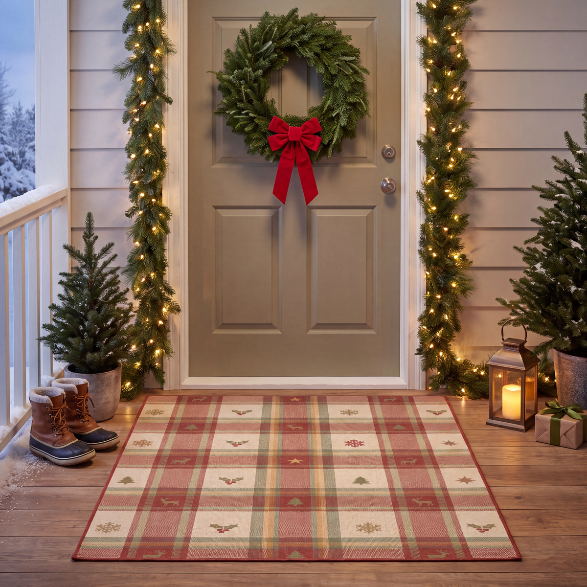 RECTANGLE | Cizre rectangle entryway christmas