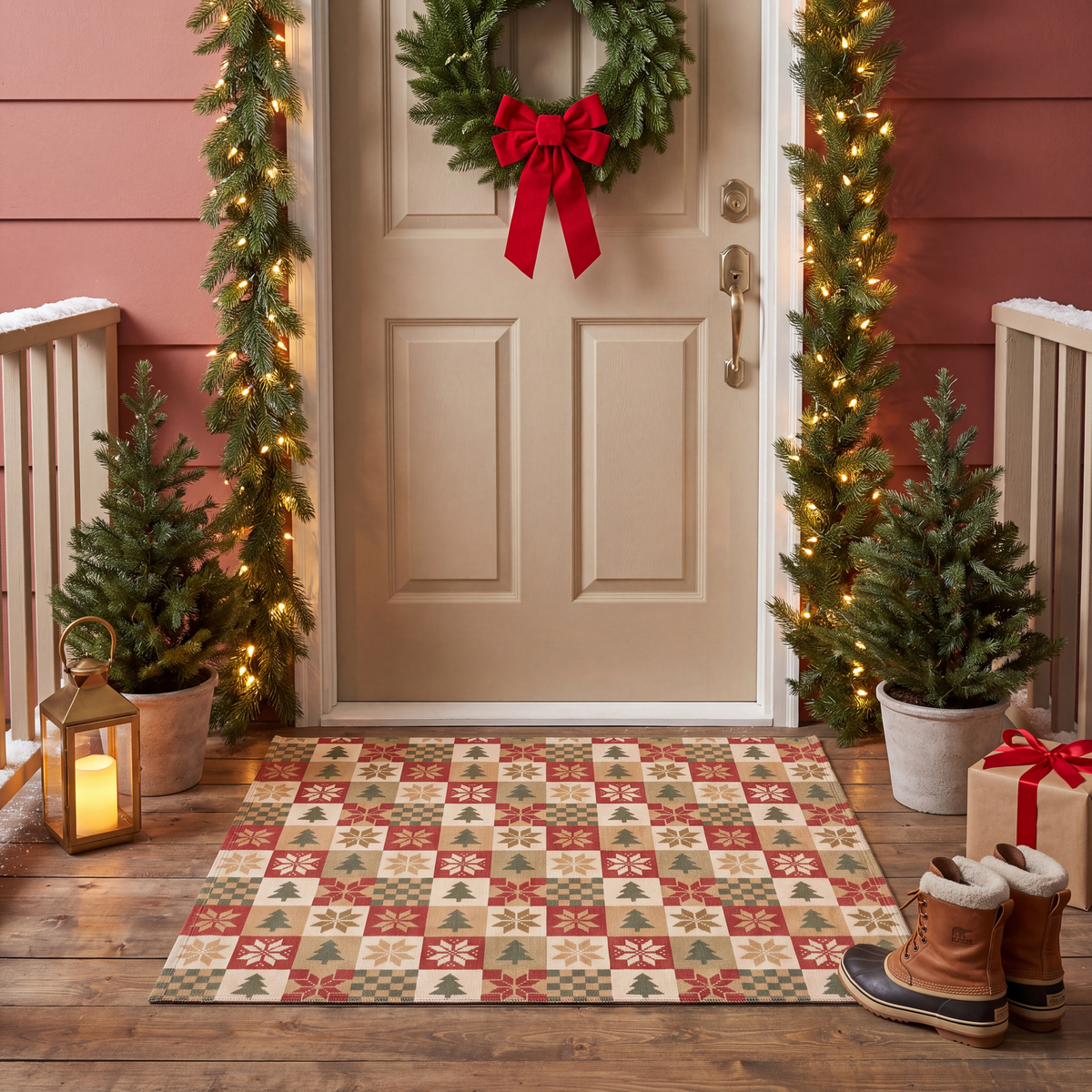 RECTANGLE | Manisa rectangle entryway christmas