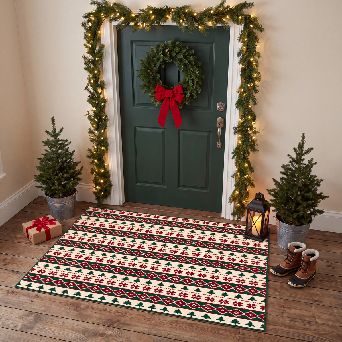 RECTANGLE | Rize rectangle entryway christmas