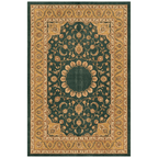 Reef2 Traditional Medallion Bordered Persian Style Forest Green Gold Cream Washable Indoor Outdoor Entryway Rug - RugzellaDigital Print RugRugzellaRugzellaBBB393-RECT-24x47-60x120cmRGZLLA114121Rectangle2' x 3'11" (60x120 cm)RECTANGLE | HERO | Reef2 rectangle