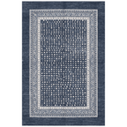 Riding Modern Speckled Mosaic Dot Indigo Blue Chalk White Washable Indoor Outdoor Entryway Rug - RugzellaDigital Print RugRugzellaRugzellaBBB467-RECT-24x47-60x120cmRGZLLA143936Rectangle2' x 3'11" (60x120 cm)RECTANGLE | HERO | Riding rectangle