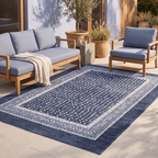 Riding Modern Speckled Mosaic Dot Indigo Blue Chalk White Washable Indoor Outdoor Entryway Rug - RugzellaDigital Print RugRugzellaRugzellaBBB467-RECT-24x47-60x120cmRGZLLA143936Rectangle2' x 3'11" (60x120 cm)RECTANGLE | Riding rectangle outdoor