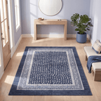 Riding Modern Speckled Mosaic Dot Indigo Blue Chalk White Washable Indoor Outdoor Entryway Rug - RugzellaDigital Print RugRugzellaRugzellaBBB467-RECT-24x47-60x120cmRGZLLA143936Rectangle2' x 3'11" (60x120 cm)RECTANGLE | Riding rectangle entryway