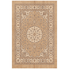 Rill2 Traditional Medallion Border Camel Cream Indigo Washable Indoor Outdoor Rug - RugzellaDigital Print RugRugzellaRugzellaBBB440-RECT-24x47-60x120cmRGZLLA100386Rectangle2' x 3'11" (60x120 cm)RECTANGLE | HERO | Rill2 rectangle