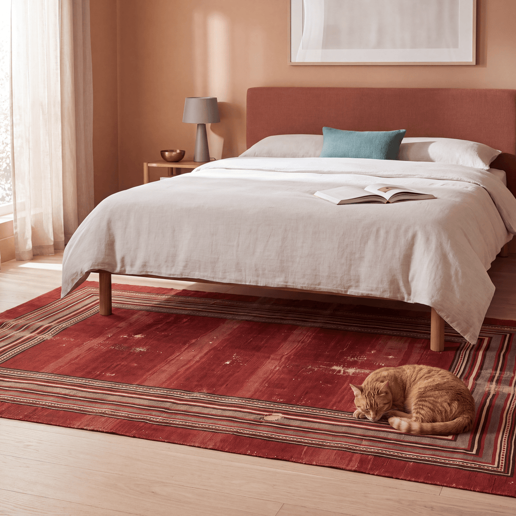 Ripple2 Modern Minimalist Border Abrash Ember Rust Ink Bone Washable Indoor Outdoor Rug - RugzellaDigital Print RugRugzellaRugzellaBBB389-RECT-24x47-60x120cmRGZLLA113116Rectangle2' x 3'11" (60x120 cm)RECTANGLE | Ripple2 rectangle bedroom