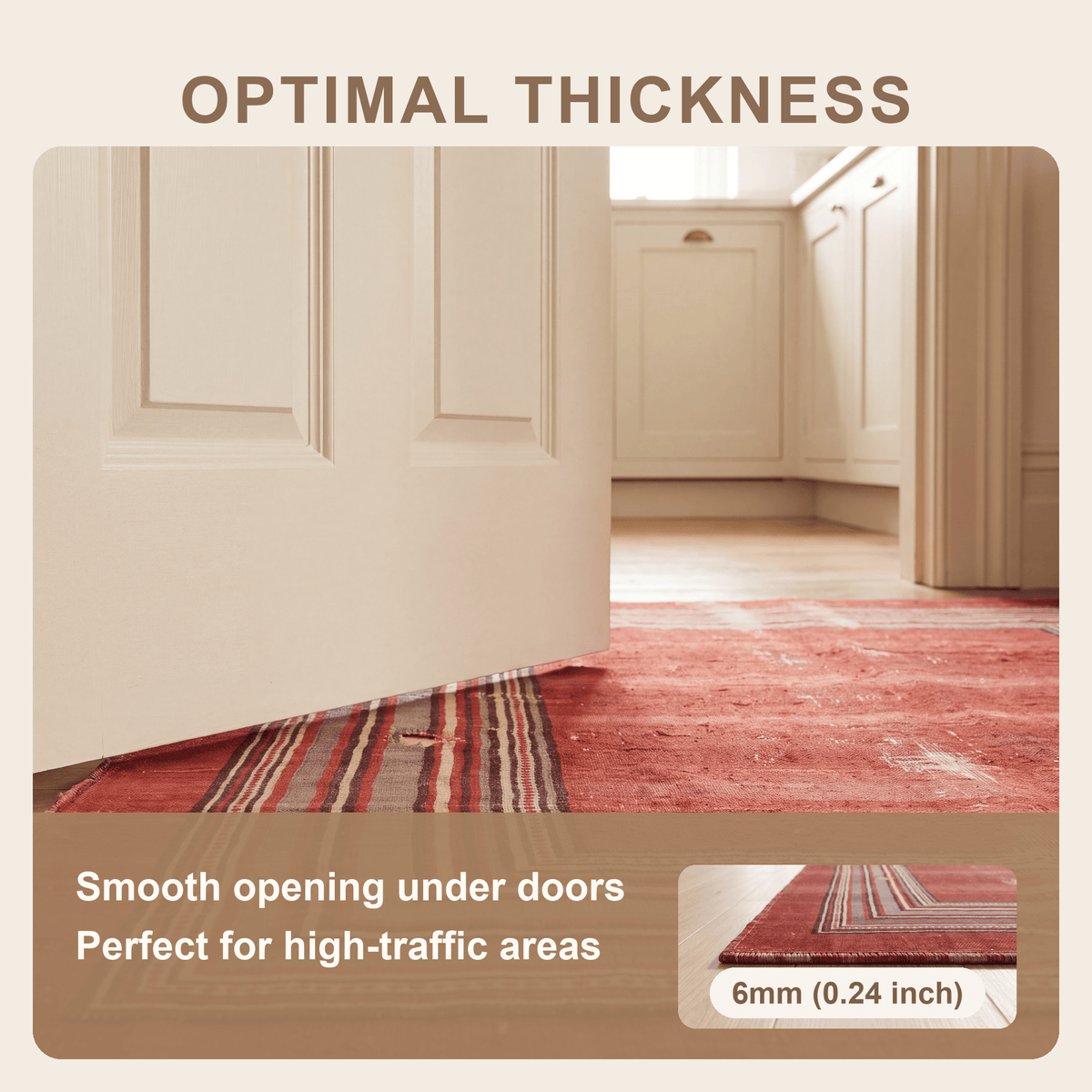 Ripple2 Modern Minimalist Border Abrash Ember Rust Ink Bone Washable Indoor Outdoor Rug - RugzellaDigital Print RugRugzellaRugzellaBBB389-RECT-24x47-60x120cmRGZLLA113116Rectangle2' x 3'11" (60x120 cm)SHARED | Ripple2 feature thickness