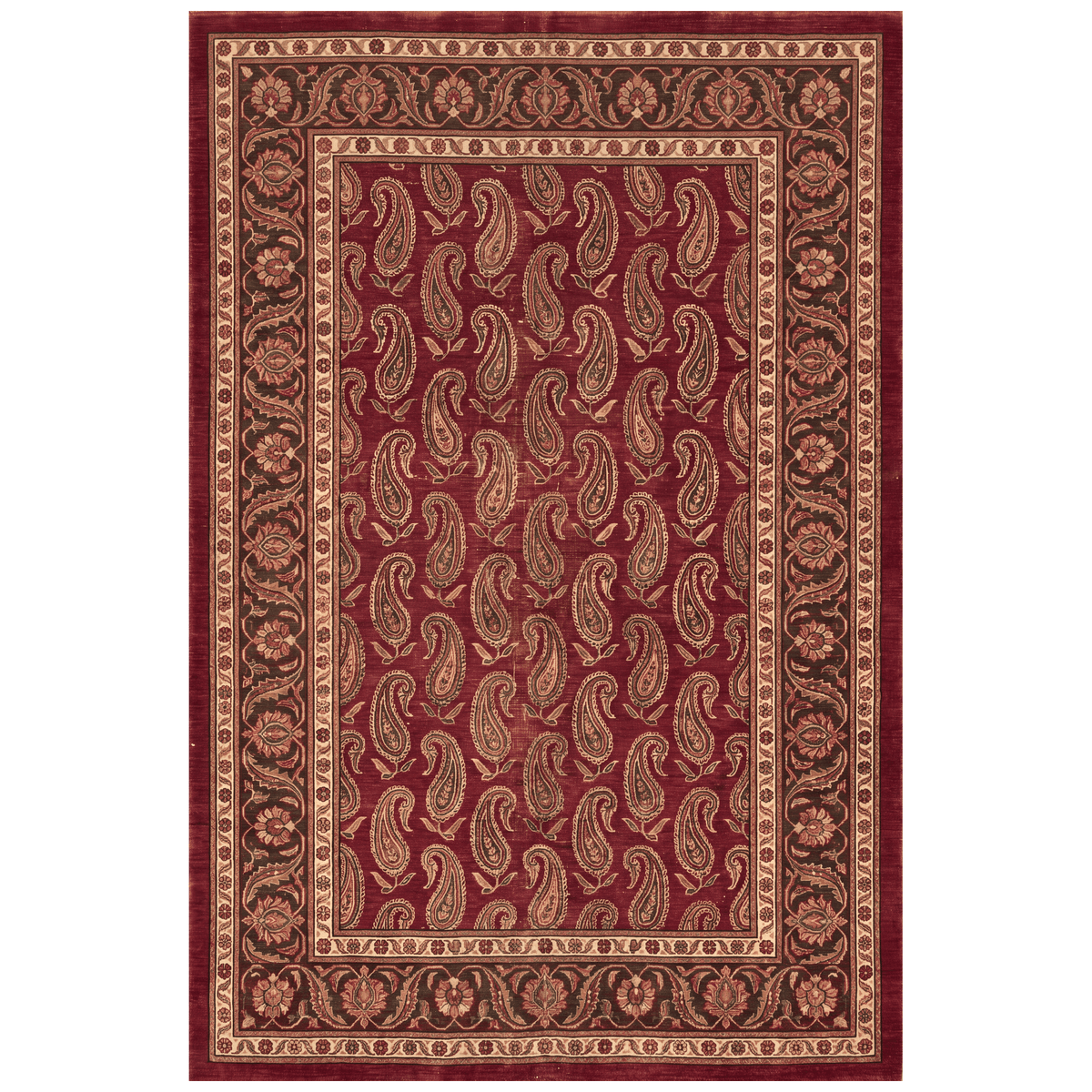 Riverbend Traditional Floral Border Wine Olive Bone Washable Indoor Outdoor Entryway Rug - RugzellaDigital Print RugRugzellaRugzellaBBB468-RECT-24x47-60x120cmRGZLLA144271Rectangle2' x 3'11" (60x120 cm)RECTANGLE | HERO | Riverbend rectangle