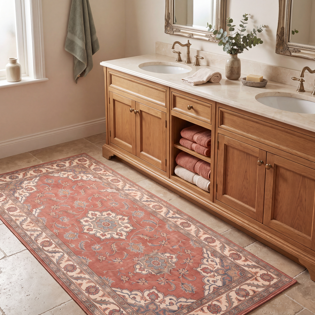 RUNNER | Olive runner bathroom