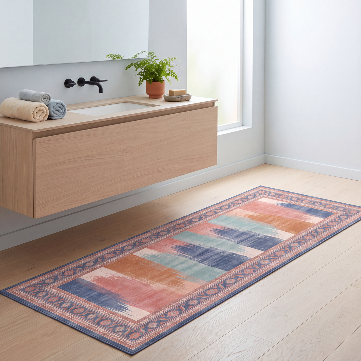 RUNNER | Trellis runner bathroom