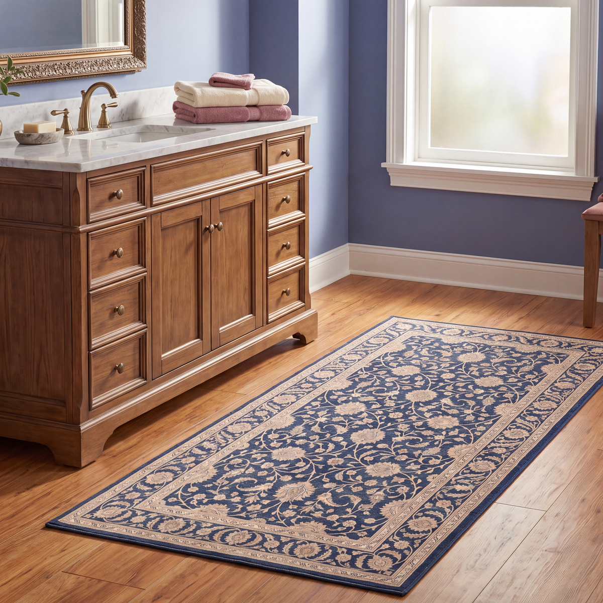 RUNNER | Travertine runner bathroom