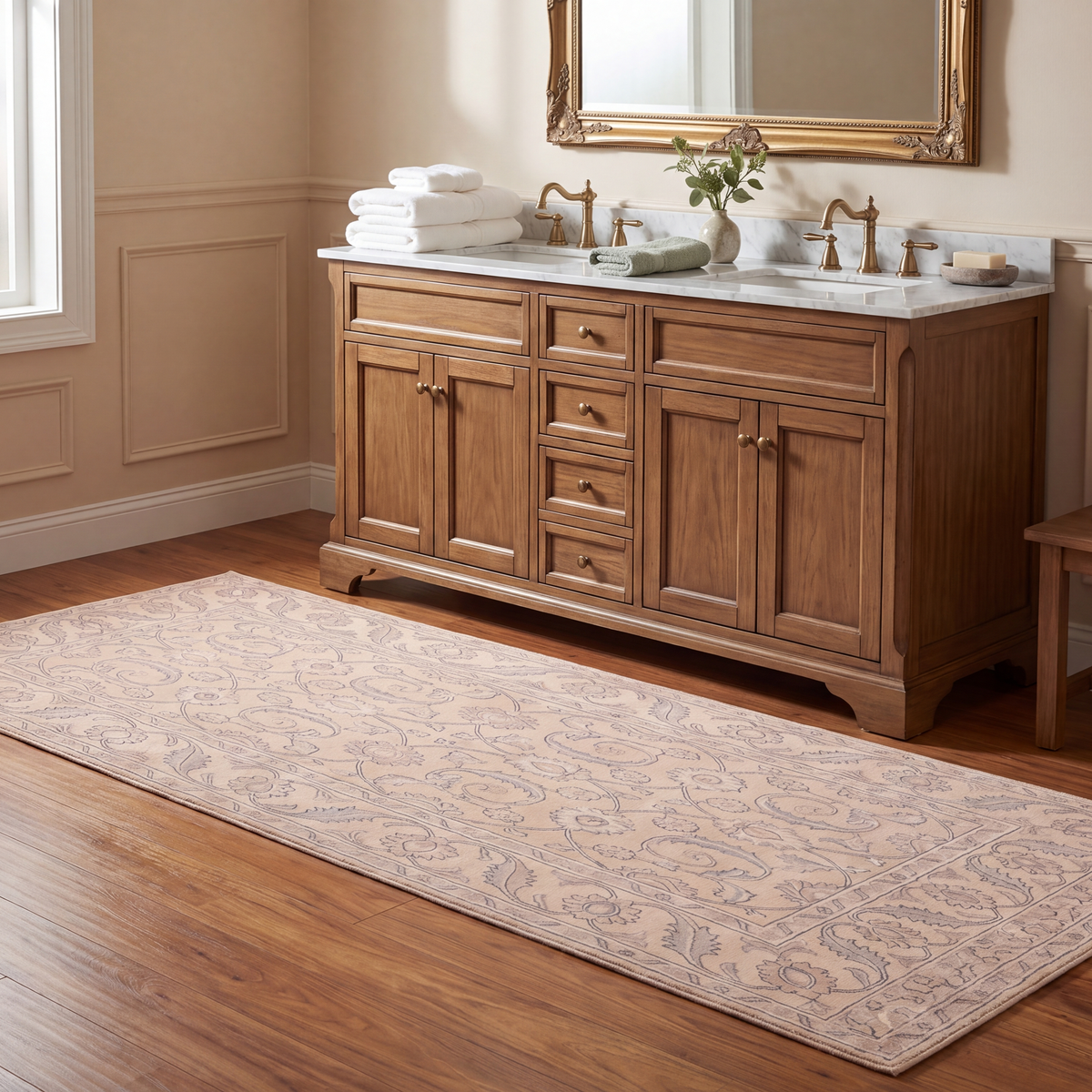 RUNNER | Umber runner bathroom