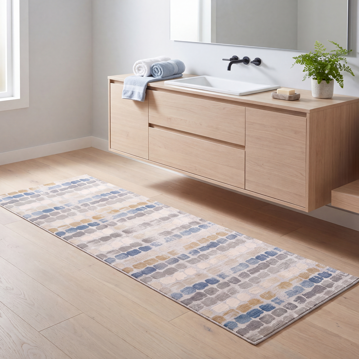 RUNNER | Indigo runner bathroom