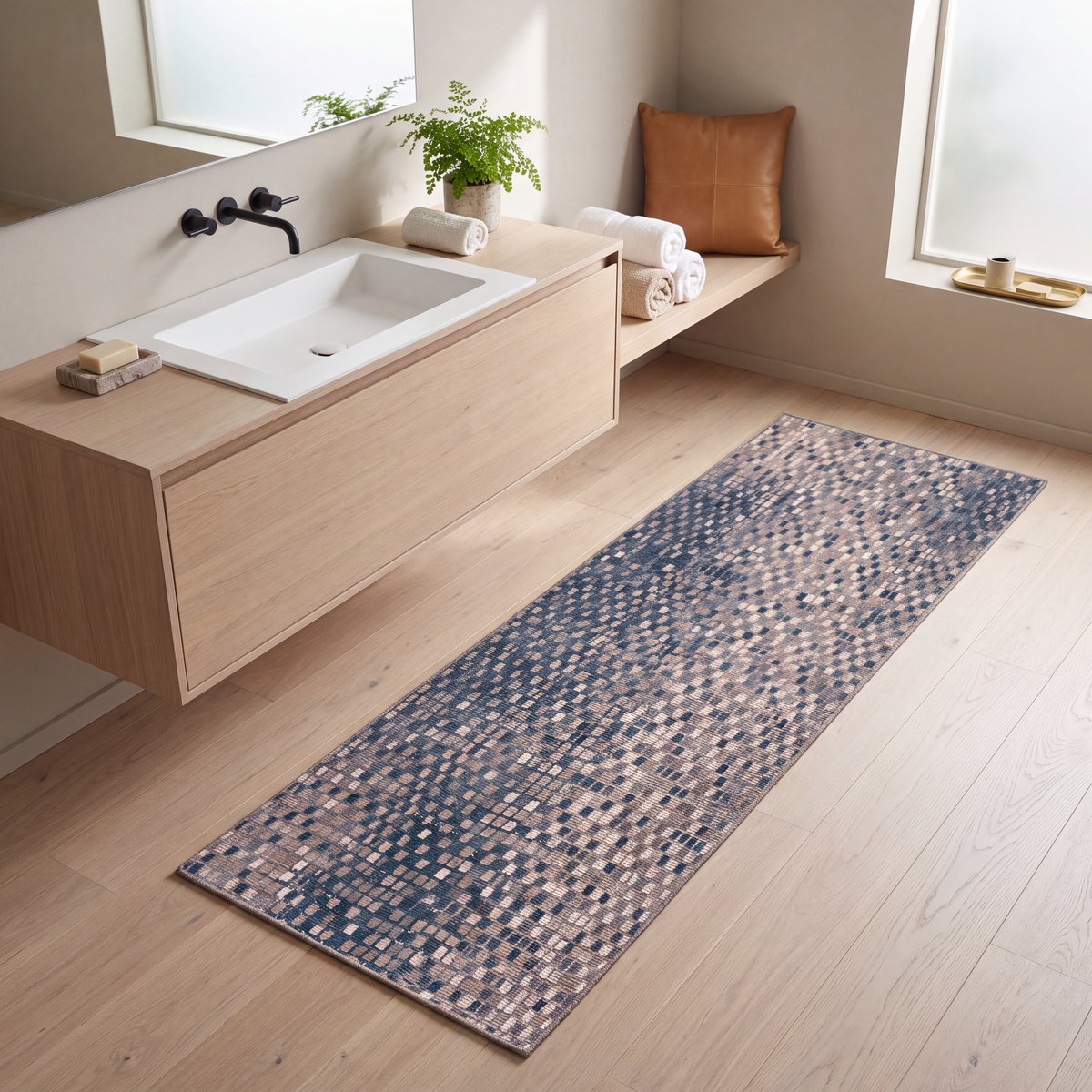 RUNNER | Pewter runner bathroom