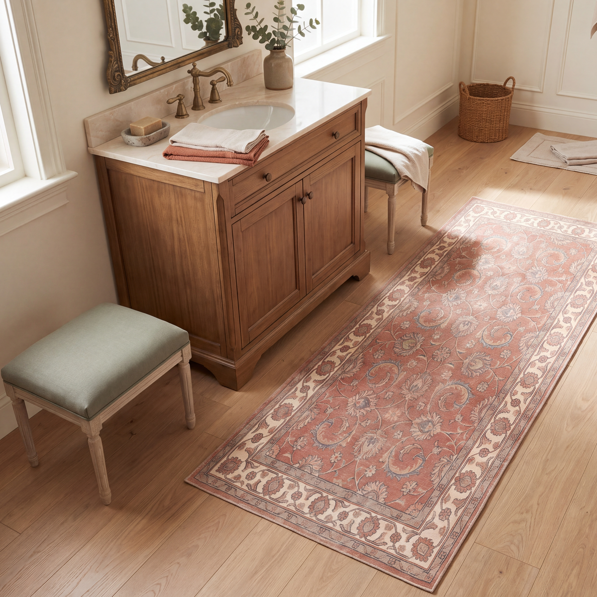 RUNNER | Brass runner bathroom