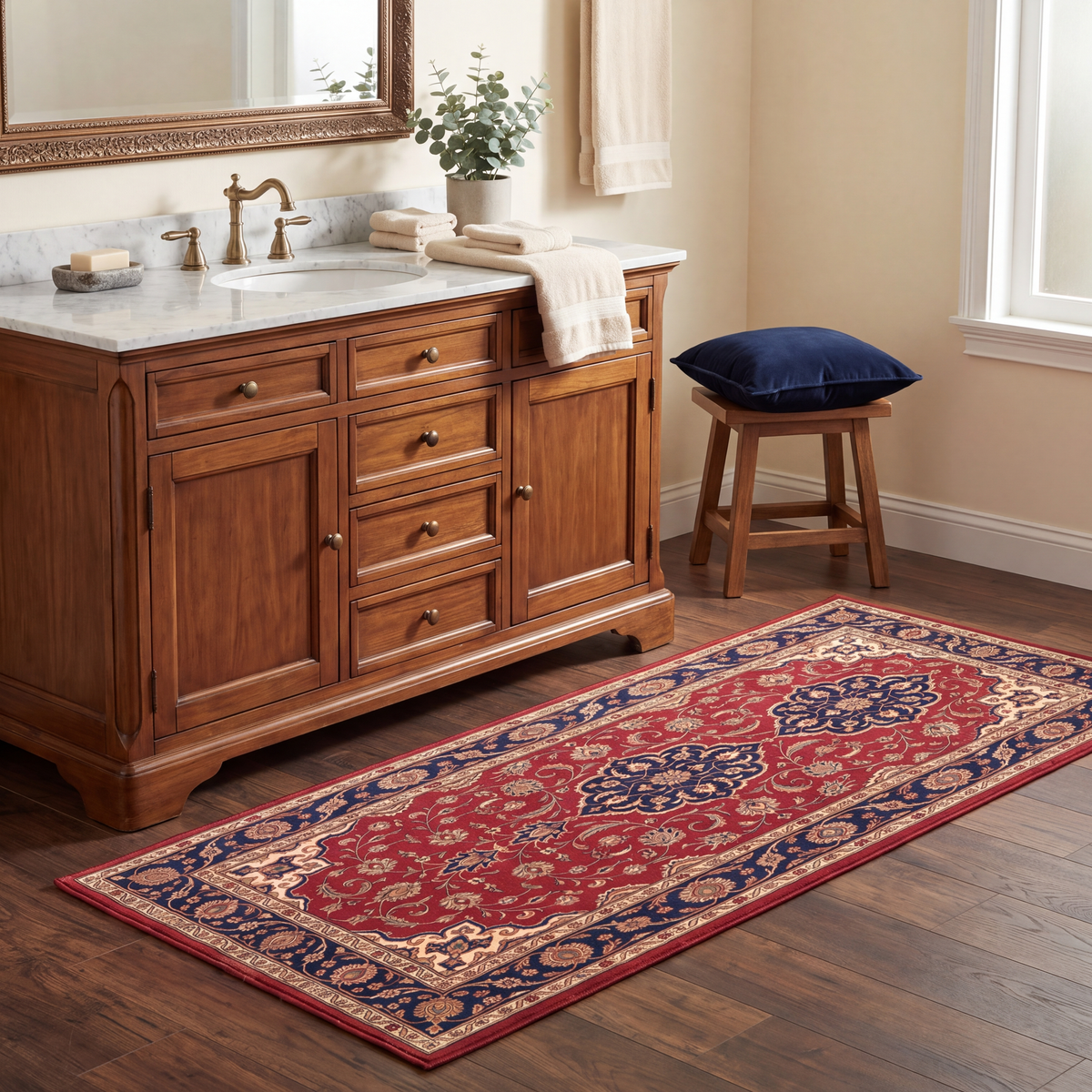RUNNER | Chestnut runner bathroom