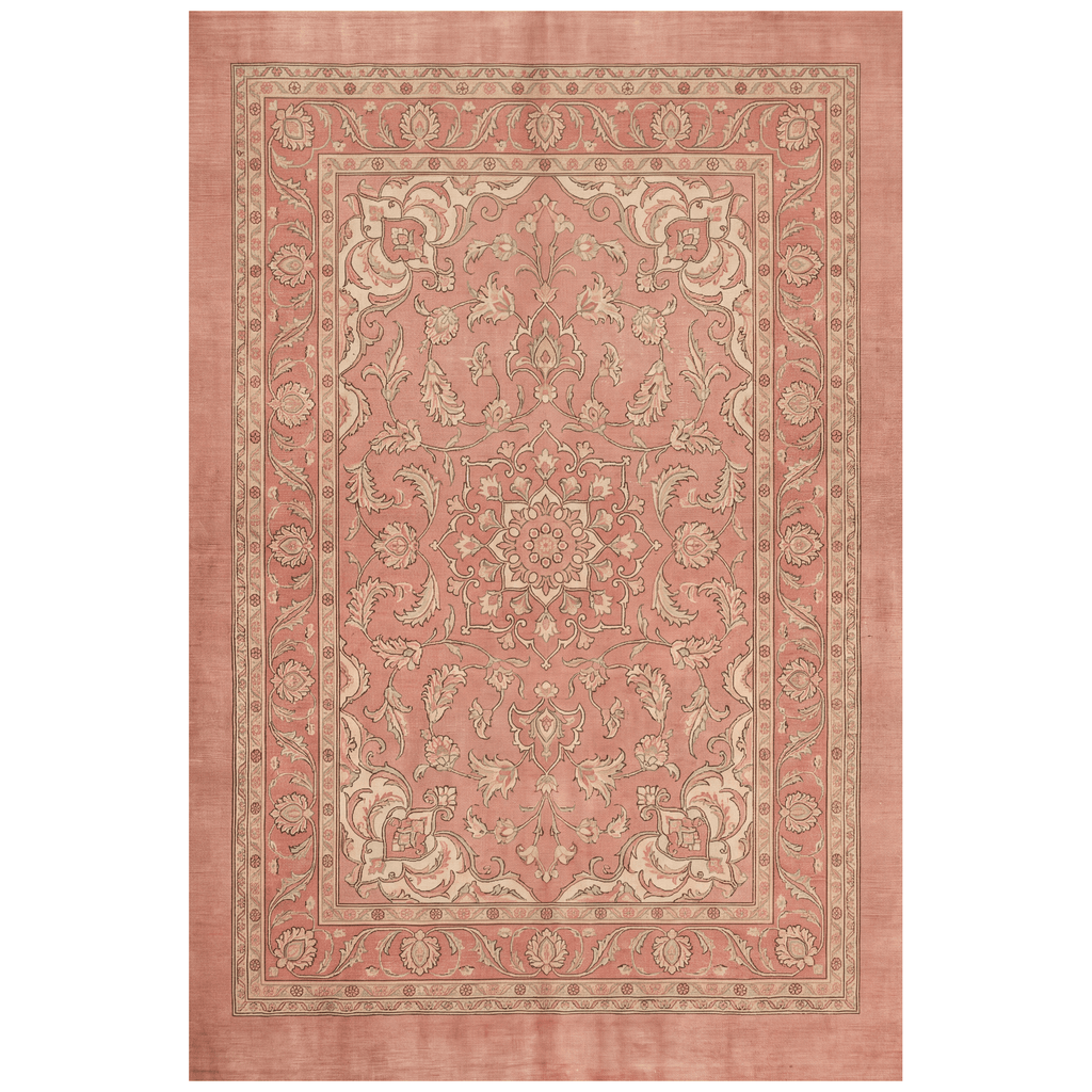 Scarp2 Traditional Oriental Style Medallion Rose Madder Cream Washable Indoor Outdoor Entryway Rug - RugzellaDigital Print RugRugzellaRugzellaBBB442-RECT-24x47-60x120cmRGZLLA137571Rectangle2' x 3'11" (60x120 cm)RECTANGLE | HERO | Scarp2 rectangle