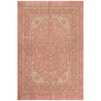 Scarp2 Traditional Oriental Style Medallion Rose Madder Cream Washable Indoor Outdoor Entryway Rug - RugzellaDigital Print RugRugzellaRugzellaBBB442-RECT-24x47-60x120cmRGZLLA137571Rectangle2' x 3'11" (60x120 cm)RECTANGLE | HERO | Scarp2 rectangle