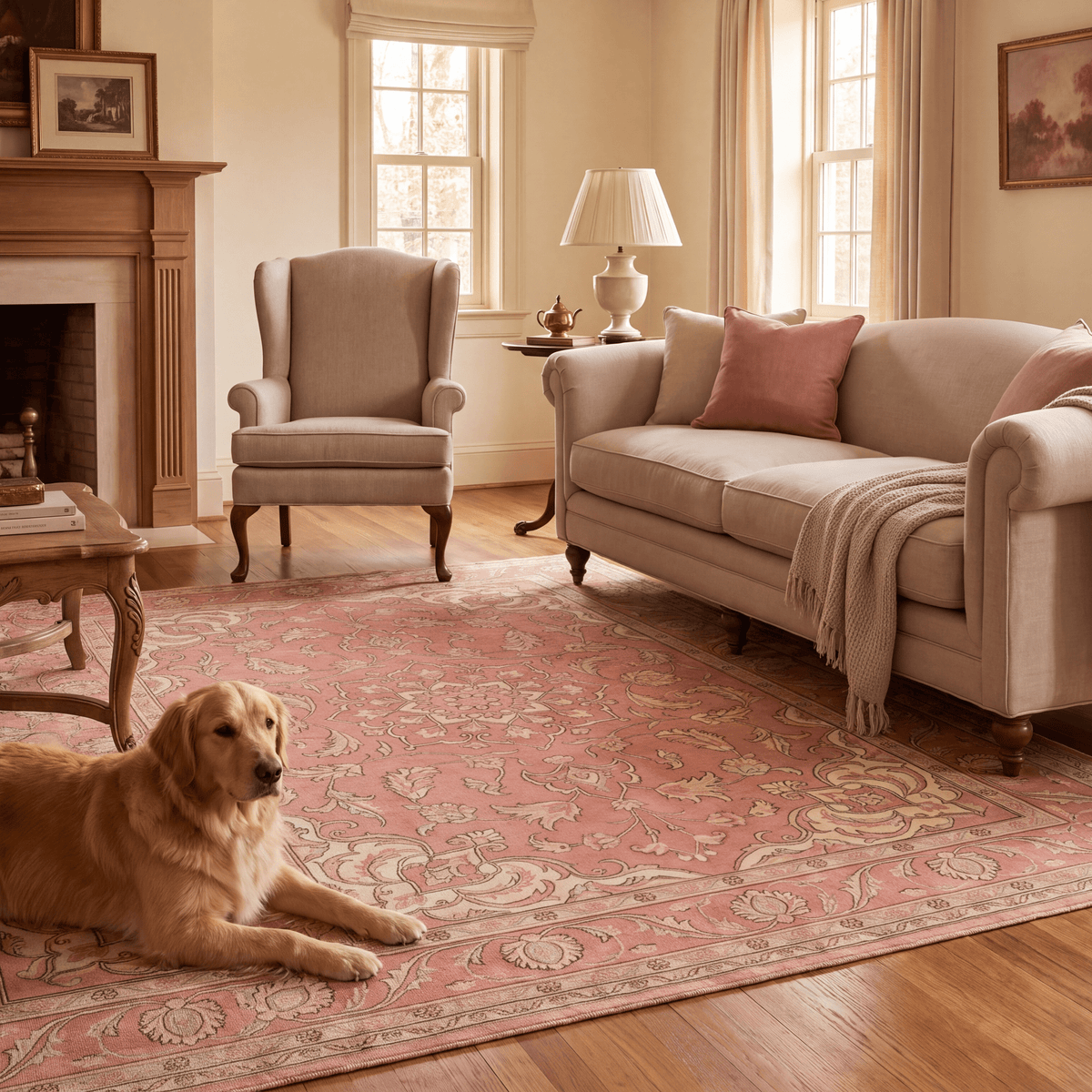 Scarp2 Traditional Oriental Style Medallion Rose Madder Cream Washable Indoor Outdoor Entryway Rug - RugzellaDigital Print RugRugzellaRugzellaBBB442-RECT-24x47-60x120cmRGZLLA137571Rectangle2' x 3'11" (60x120 cm)RECTANGLE | Scarp2 rectangle livingroom