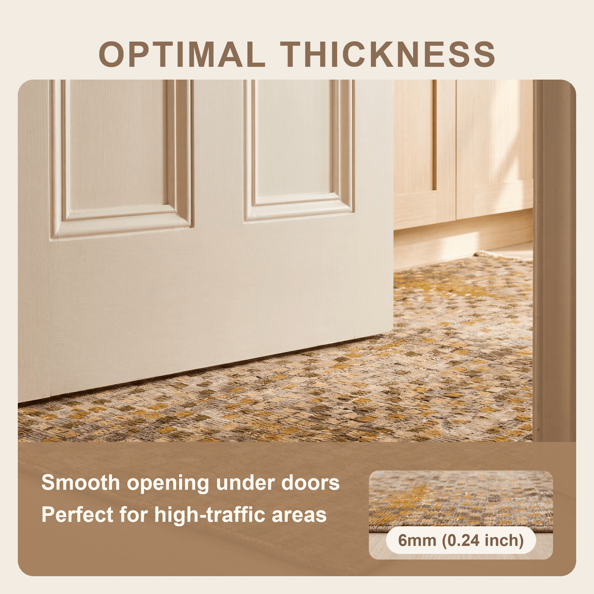 Scree2 Modern Speckled Mosaic Dot Ochre Olive Stone Washable Indoor Outdoor Entryway Rug - RugzellaDigital Print RugRugzellaRugzellaBBB443-RECT-24x47-60x120cmRGZLLA100721Rectangle2' x 3'11" (60x120 cm)SHARED | Scree2 feature thickness