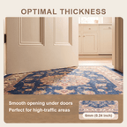 Seatown Traditional Distressed Medallion Indigo Ivory Madder Red Washable Indoor Outdoor Entryway Rug - RugzellaDigital Print RugRugzellaRugzellaBBB471-RECT-24x47-60x120cmRGZLLA140251Rectangle2' x 3'11" (60x120 cm)SHARED | Seatown feature thickness