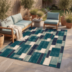 Slade Modern Speckled Mosaic Dot Emerald Green Teal Ink Blue Washable Indoor Outdoor Entryway Rug - RugzellaDigital Print RugRugzellaRugzellaBBB473-RECT-24x47-60x120cmRGZLLA140921Rectangle2' x 3'11" (60x120 cm)RECTANGLE | Slade rectangle outdoor