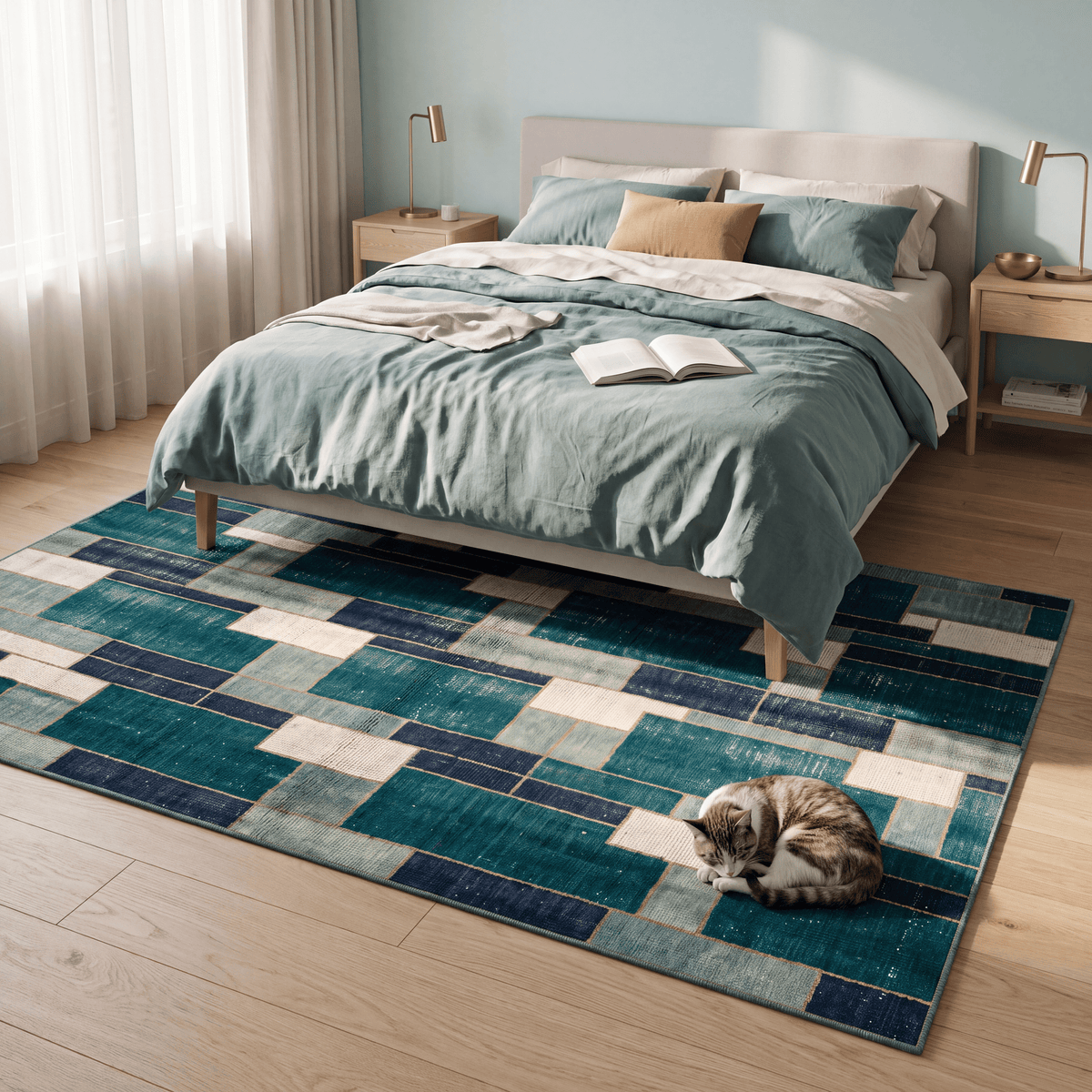 Slade Modern Speckled Mosaic Dot Emerald Green Teal Ink Blue Washable Indoor Outdoor Entryway Rug - RugzellaDigital Print RugRugzellaRugzellaBBB473-RECT-24x47-60x120cmRGZLLA140921Rectangle2' x 3'11" (60x120 cm)RECTANGLE | Slade rectangle bedroom