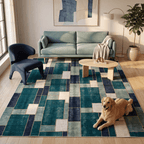 Slade Modern Speckled Mosaic Dot Emerald Green Teal Ink Blue Washable Indoor Outdoor Entryway Rug - RugzellaDigital Print RugRugzellaRugzellaBBB473-RECT-24x47-60x120cmRGZLLA140921Rectangle2' x 3'11" (60x120 cm)RECTANGLE | Slade rectangle livingroom