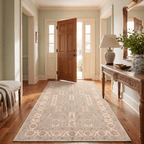 Solstice2 Traditional Oriental Style Medallion Sage Ivory Rose Washable Indoor Outdoor Rug - RugzellaDigital Print RugRugzellaRugzellaBBB374-RECT-24x47-60x120cmRGZLLA108426Rectangle2' x 3'11" (60x120 cm)RUNNER | Solstice2 runner entryway