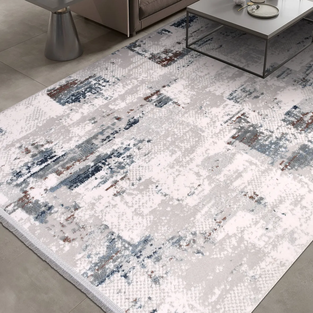 SHARED | Bluff Cream Grey Abstract Modern Machine Woven Living Room B photo 1