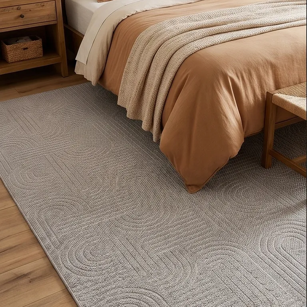 SHARED | Halo Light Grey Modern Geometric Arch Machine Woven Living R photo 11